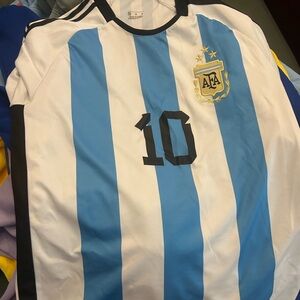 Messi Argentina  World Cup Soccer Jersey